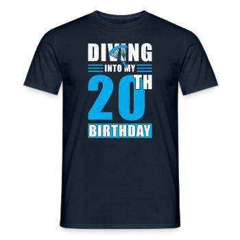 Parachutiste Cadeau 20e anniversaire - T-shirt homme - marine - Devant - AI Model Male 178 light (178cm)