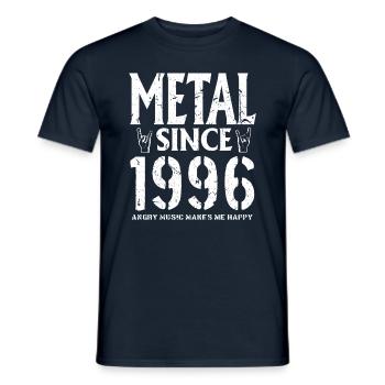 Metal Geschenk Geburstag Millésime 1996 - T-shirt homme - marine - Devant - AI Model Male 178 light (178cm)