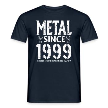Metal Geschenk Geburstag Millésime 1999 - T-shirt homme - marine - Devant - AI Model Male 178 light (178cm)