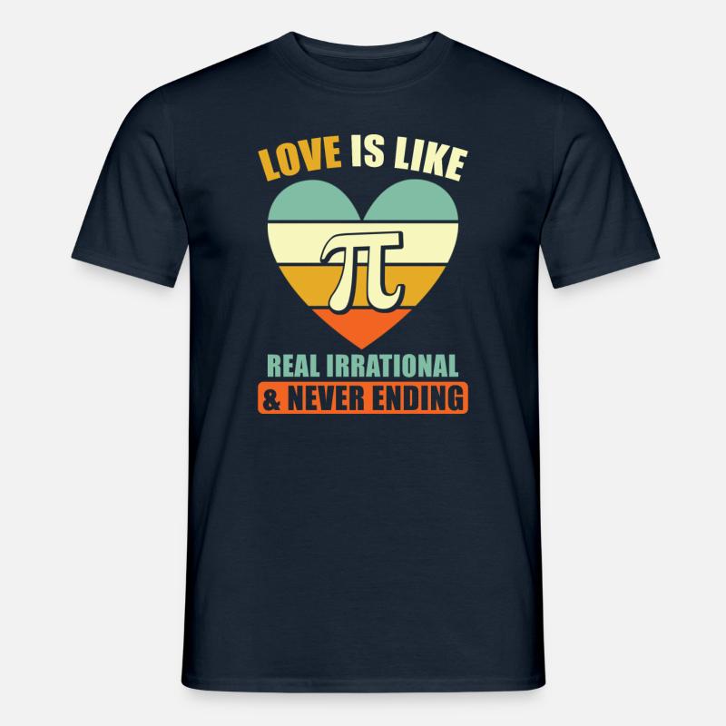 Pi Math sanomassa - Miesten T-paita - laivasto sininen