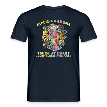 Nonna Hippie - T-shirt uomo - navy - Fronte - AI Model Male 178 light (178cm)