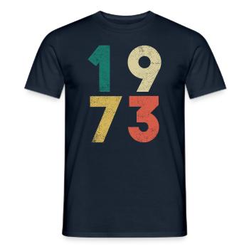1973 Vintage Geburtstag Retro - Männer T-Shirt - Navy - Vorne - AI Model Male 178 light (178cm)