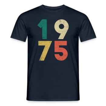 1975 Vintage Geburtstag Retro - Männer T-Shirt - Navy - Vorne - AI Model Male 178 light (178cm)