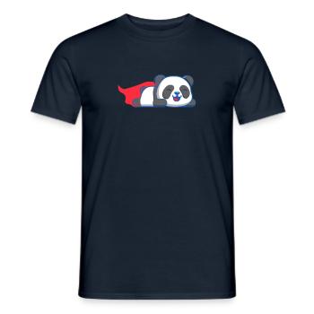 Panda Superhéros - T-shirt homme - marine - Devant - AI Model Male 178 light (178cm)