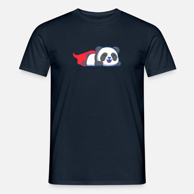 Panda Superheld - Männer T-Shirt - Navy