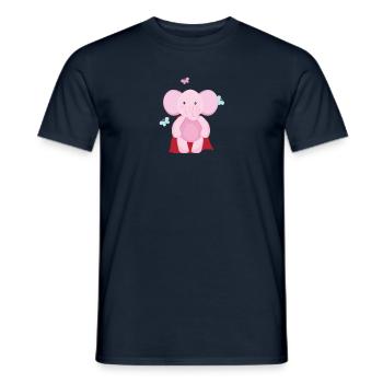Éléphant Superhéros - T-shirt homme - marine - Devant - AI Model Male 178 light (178cm)