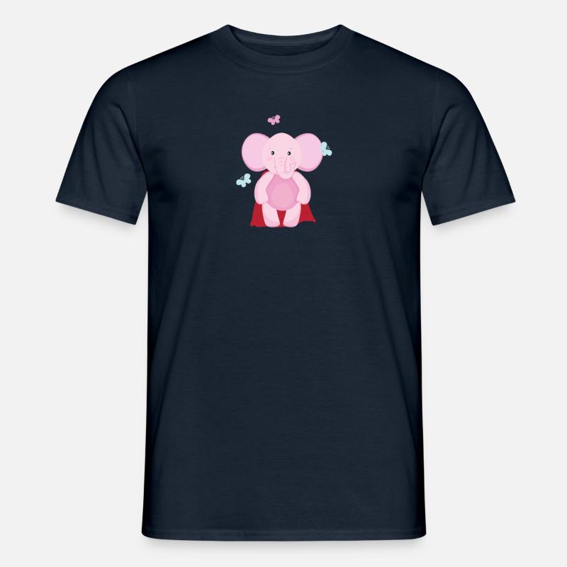 Elefant Superheld - Männer T-Shirt - Navy
