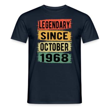 Birthday Retro October 1968 - Men's T-Shirt - navy - Front - AI Model Male 178 light (178cm)