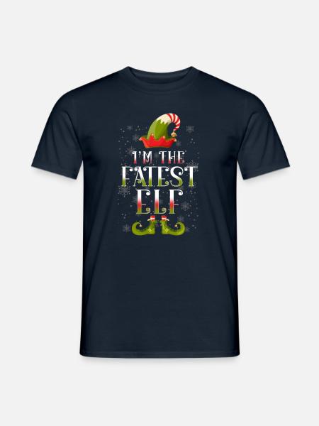 Fattest Elves Christmas - Men's T-Shirt - navy