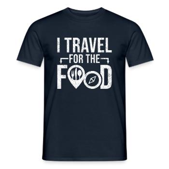 Voyageur alimentaire - T-shirt homme - marine - Devant - AI Model Male 178 light (178cm)