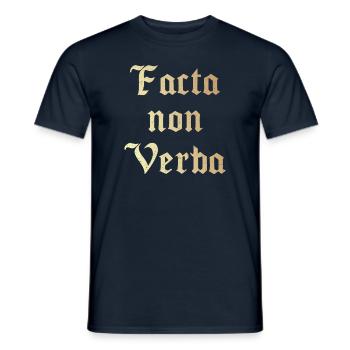 Facta non Verba - T-shirt homme - marine - Devant - AI Model Male 178 light (178cm)