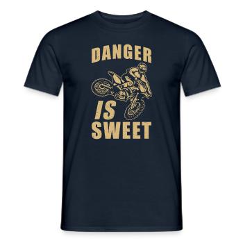 Motocross - Men's T-Shirt - navy - Front - AI Model Male 178 light (178cm)