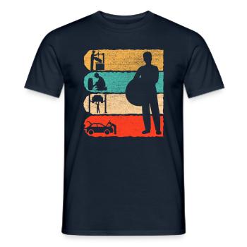 KFZ Mechaniker Retro Geschenk - Männer T-Shirt - Navy - Vorne - AI Model Male 178 light (178cm)