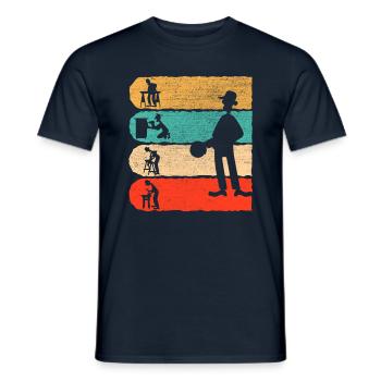 Tischler Retro Geschenk - Männer T-Shirt - Navy - Vorne - AI Model Male 178 light (178cm)