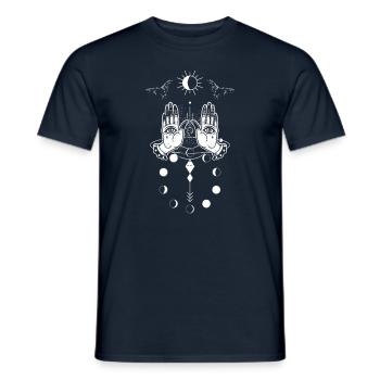 Hand Auge Hexerei Tarot - Männer T-Shirt - Navy - Vorne - AI Model Male 178 light (178cm)