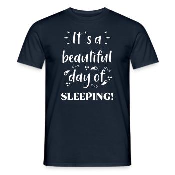 Sleeping Saying - Men's T-Shirt - navy - Front - AI Model Male 178 light (178cm)