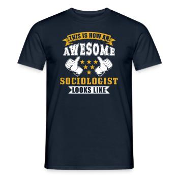 Sociologist Gift - Men's T-Shirt - navy - Front - AI Model Male 178 light (178cm)