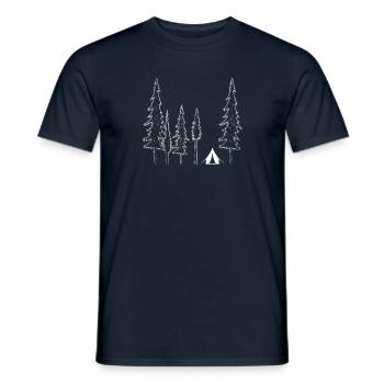 Foresta di tende - T-shirt uomo - navy - Fronte - AI Model Male 178 light (178cm)