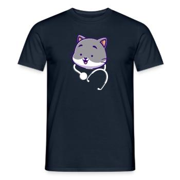 Stethoskop niedlich - Männer T-Shirt - Navy - Vorne - AI Model Male 178 light (178cm)