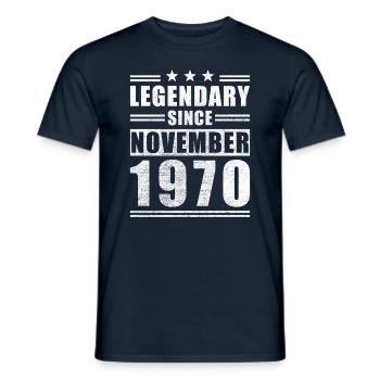 Legendary since November 1970 - Men's T-Shirt - navy - Front - AI Model Male 178 light (178cm)