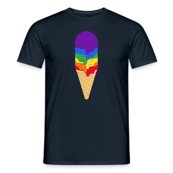 LGBTQ Ice Cream - Men's T-Shirt - navy - Front - AI Model Male 178 light (178cm)