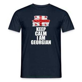 Keep Calm At Georgian - Men's T-Shirt - navy - Front - AI Model Male 178 light (178cm)