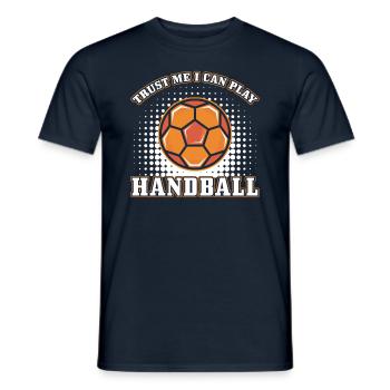 Cadeau de handball dicton drôle - T-shirt homme - marine - Devant - AI Model Male 178 light (178cm)