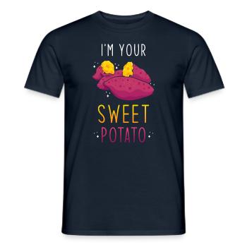 Sweet potato - Men's T-Shirt - navy - Front - AI Model Male 178 light (178cm)