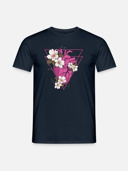 Gothic Flowers - Men's T-Shirt - navy