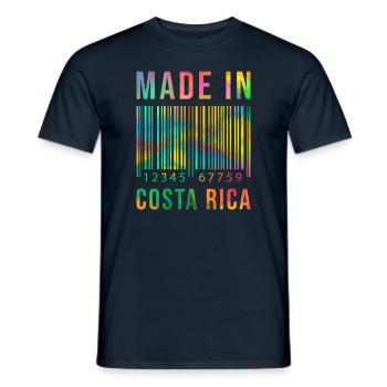Costa Rica né Made in Costa Rica - T-shirt homme - marine - Devant - AI Model Male 178 light (178cm)
