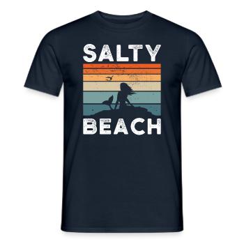 Salty Beach - Männer T-Shirt - Navy - Vorne - AI Model Male 178 light (178cm)