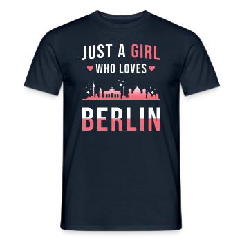 Berlin - T-shirt homme - marine - Devant - AI Model Male 178 light (178cm)