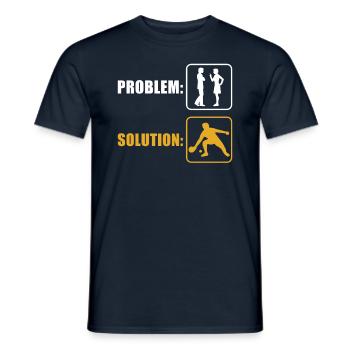 Jouer au tennis de table - T-shirt homme - marine - Devant - AI Model Male 178 light (178cm)