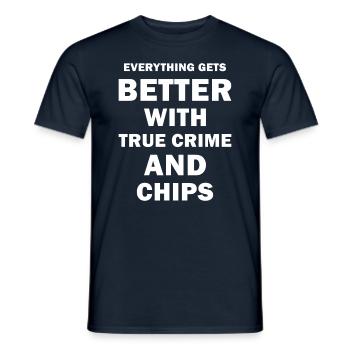 True Crime - Männer T-Shirt - Navy - Vorne - AI Model Male 178 light (178cm)