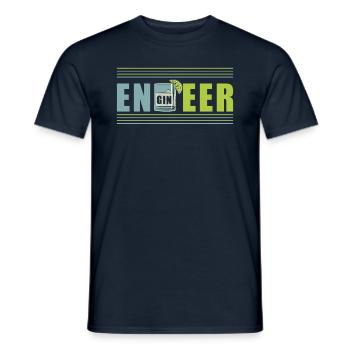 Ingénieur - T-shirt homme - marine - Devant - AI Model Male 178 light (178cm)
