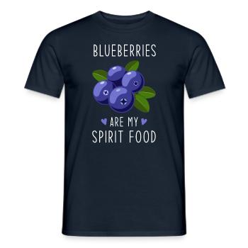 Aliments spiritueux aux bleuets - T-shirt homme - marine - Devant - AI Model Male 178 light (178cm)
