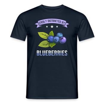 Blaubeeren Spruch - Männer T-Shirt - Navy - Vorne - AI Model Male 178 light (178cm)