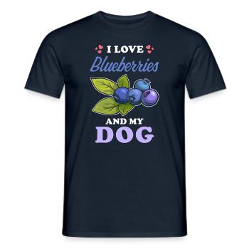 Les bleuets et les chiens disent - T-shirt homme - marine - Devant - AI Model Male 178 light (178cm)