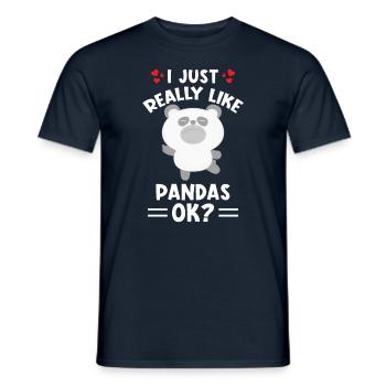 J’aime vraiment Pandas ok - T-shirt homme - marine - Devant - AI Model Male 178 light (178cm)