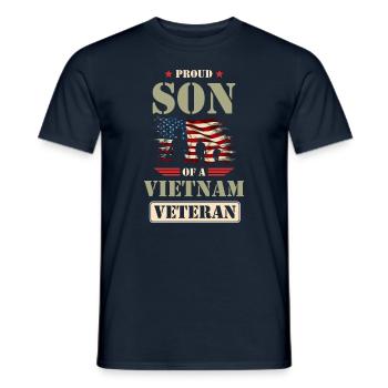 Proud Son of a Vietnam Veteran - Men's T-Shirt - navy - Front - AI Model Male 178 light (178cm)
