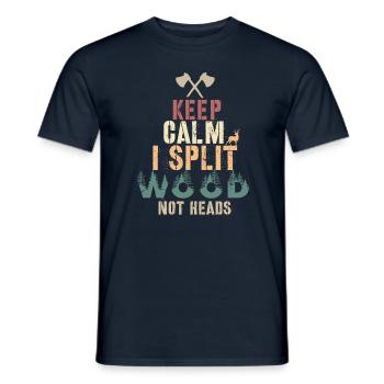 Cadeau bûcheron - T-shirt homme - marine - Devant - AI Model Male 178 light (178cm)