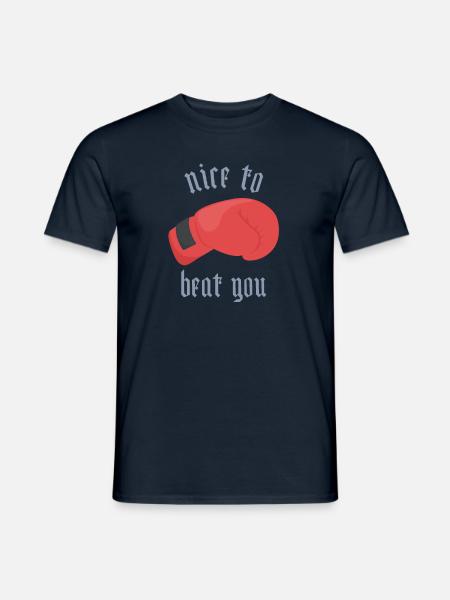 Boxer Geschenk Boxhandschuh - Männer T-Shirt - Navy