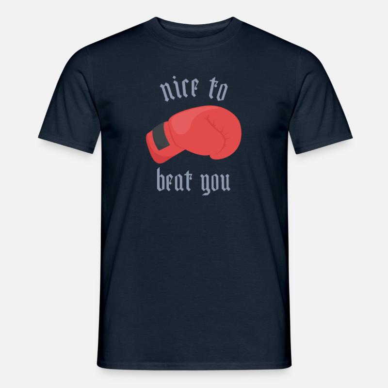 Boxer Geschenk Boxhandschuh - Männer T-Shirt - Navy