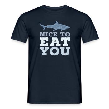 Hai Wortspiel Agréable de vous manger - T-shirt homme - marine - Devant - AI Model Male 178 light (178cm)