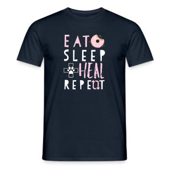 Cadeau vétérinaire - T-shirt homme - marine - Devant - AI Model Male 178 light (178cm)
