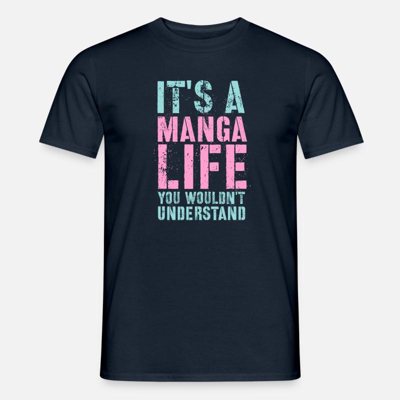 Manga Geschenk - Männer T-Shirt - Navy