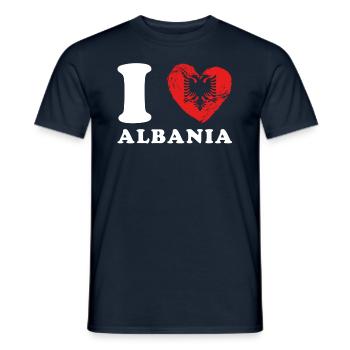 Albanien J’aime l’Albanie - T-shirt homme - marine - Devant - AI Model Male 178 light (178cm)