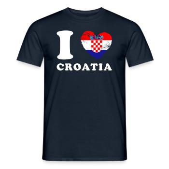 Kroatien I love Croatia - Männer T-Shirt - Navy - Vorne - AI Model Male 178 light (178cm)