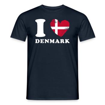 Dänemark J’aime le Danemark - T-shirt homme - marine - Devant - AI Model Male 178 light (178cm)