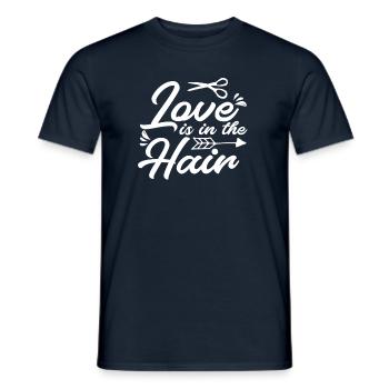 Frsiuerin Geschenk L’amour est dans les cheveux - T-shirt homme - marine - Devant - AI Model Male 178 light (178cm)